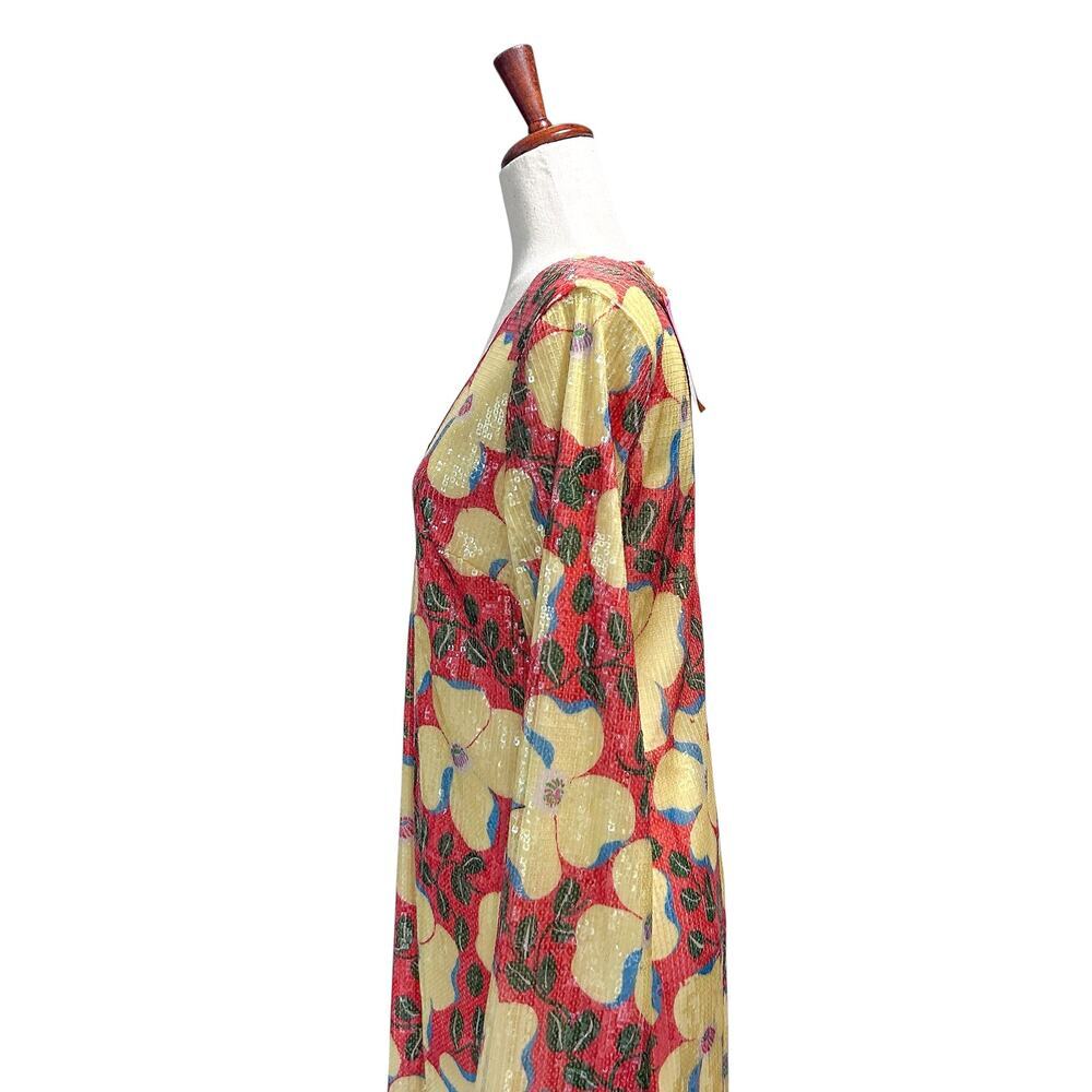 Rhode Size 4 NWT Terry Dress Scarlet Martinique Midi Vacation Boho Sequined - Picture 5 of 10